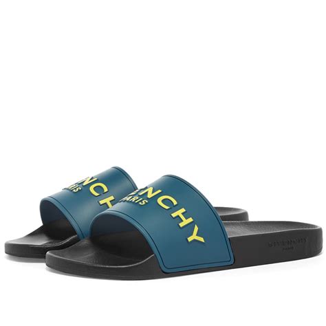 sandalias givenchy hombre|Givenchy blue slide sandals.